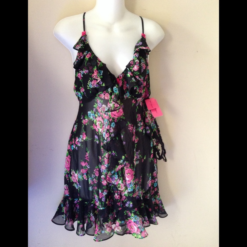 Betsy Johnson floral nightgown with undies set